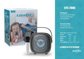 Karaoke Speaker Rechargeable Wireless Bluetooth Speaker with Mic